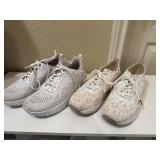 Sz: 7, (2) Pairs Of White Shoes