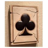 8" x 6" Heavy Clover Leaf Wall Decor Ceramic