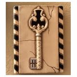 8" x 6" Heavy Skeleton Key Wall Decor Ceramic