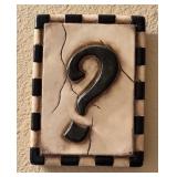 8" x 6" Heavy ? Wall Decor Ceramic