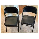 2 Vinyl Upholstery Folding Chairs