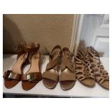 Sz: 7, (3) Pairs Of Womenï¿½s Sandals