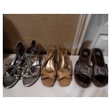 Sz: 6.5, (3) Pairs Of Womenï¿½s Sandals