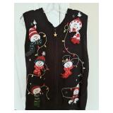 Christmas Snowman Vest 1X