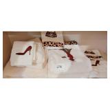 Embroidered Purse & Shoe Towels