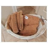 Brown Towels & Basket