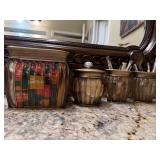 Set Of (4) Vanity Jars