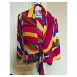 Cotton Rainbow Tie Top S/M