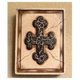 8" x 6" Heavy Cross Ceramic Wall Decor