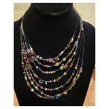 Beautiful Small Beaded Necklace & Earrings
