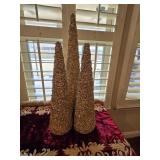 (3) Gold Cones