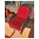 Outdoor Wicker Chair w/Cushions