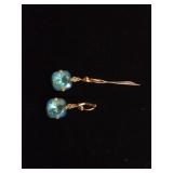 Goldtone Crystal Round Earrings