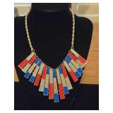 Amrita Red & Blue Necklace