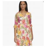 Calvin Klein Short Chiffon Dress Bell Sleeves 6