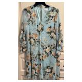 Calvin Klein Floral Print Flowy Sleeves Dress 6