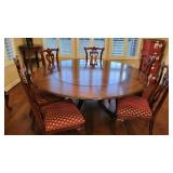 Huge Round Dining Room Table & Chairs