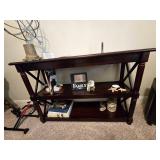 Solid Hardood Console Shelving Unit
