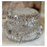 Cut Glass Box Trinket Keepsake 5.5" x 3.5"