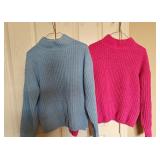 Pink & Blue Knit Sweaters Sz Small