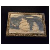 Vintage Nautical Scene Beltbuckle by Incolay