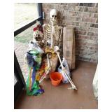 Fall time Halloween decorations. Included is