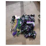 Assorted Mardi gras themed decorations