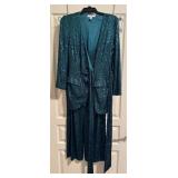 Belle Badgley Mischka Sequin Pant Suit Set Size 4