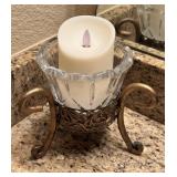Candle Glass Holder Decor 6" Tall