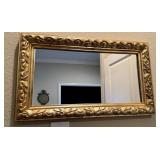 24.5" x 14.5" Gold Tone Wall Mirror