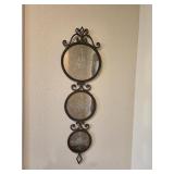 36" Very Old 3 Mirror Wall Hanging
