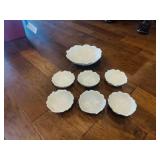 Set of Ceramic Leaf  Salad Bowls