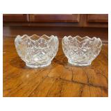 Bohemian Crystal Candy Dishes 3.5in