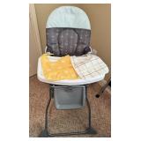Cosco Simple Fold High Chair & Bibs