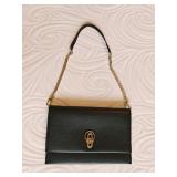 Gianni Bini Black Clutch Bag Gold Tone