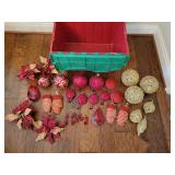 Tote w/Red & Gold Ornaments