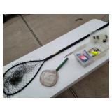 Fishing nets weights lures and accessories