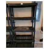 Six foot tall plastic shelving unit