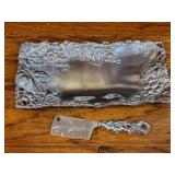 Arthur Court Pewter Tray & Knife