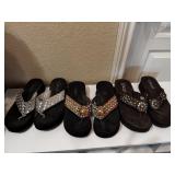 Sz: 6.5, (3) Pairs Of Yellow Box Womenï¿½s Flip Flop