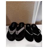 Sz: 7, (2) Pairs Of Yellow Box Womenï¿½s Flip Flop