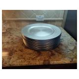 (16) Set of Silver Plastic Plate Settings(14in)