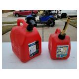 2 gas cans 1 5 gallon. 1 2 gallon, 5 gallon is