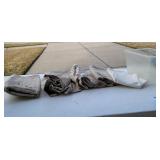5 Drop Cloths & Plastic Container