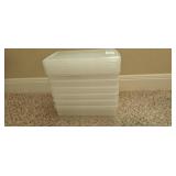 (6) Clear Shoe Boxes with Lids