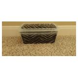 (2) Zebra Print Shoe Boxes with Lids