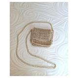 Metal Ring / Woven Boho Crossbody Purse