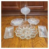 Glass Deviled Egg Tray, Candy Dishes,Serving Bowls