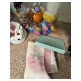 Easter Basket, Easter Eggs, Pink Stocking