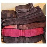 Brown & Red Towels, Hand Towels, Wash Cloths